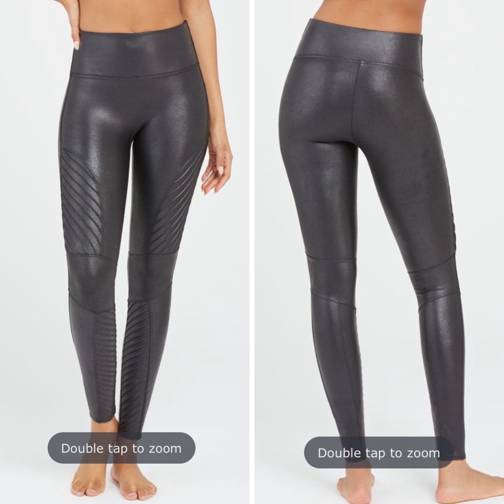 Moto faux leather leggings